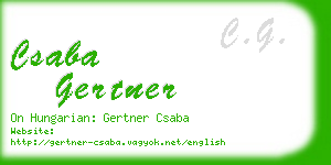 csaba gertner business card